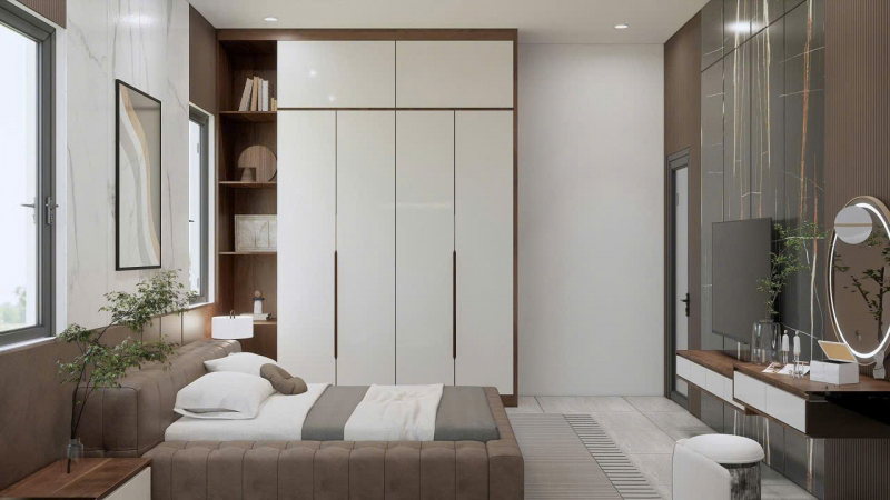 Thiết kế tủ áo âm tường tối ưu không gian